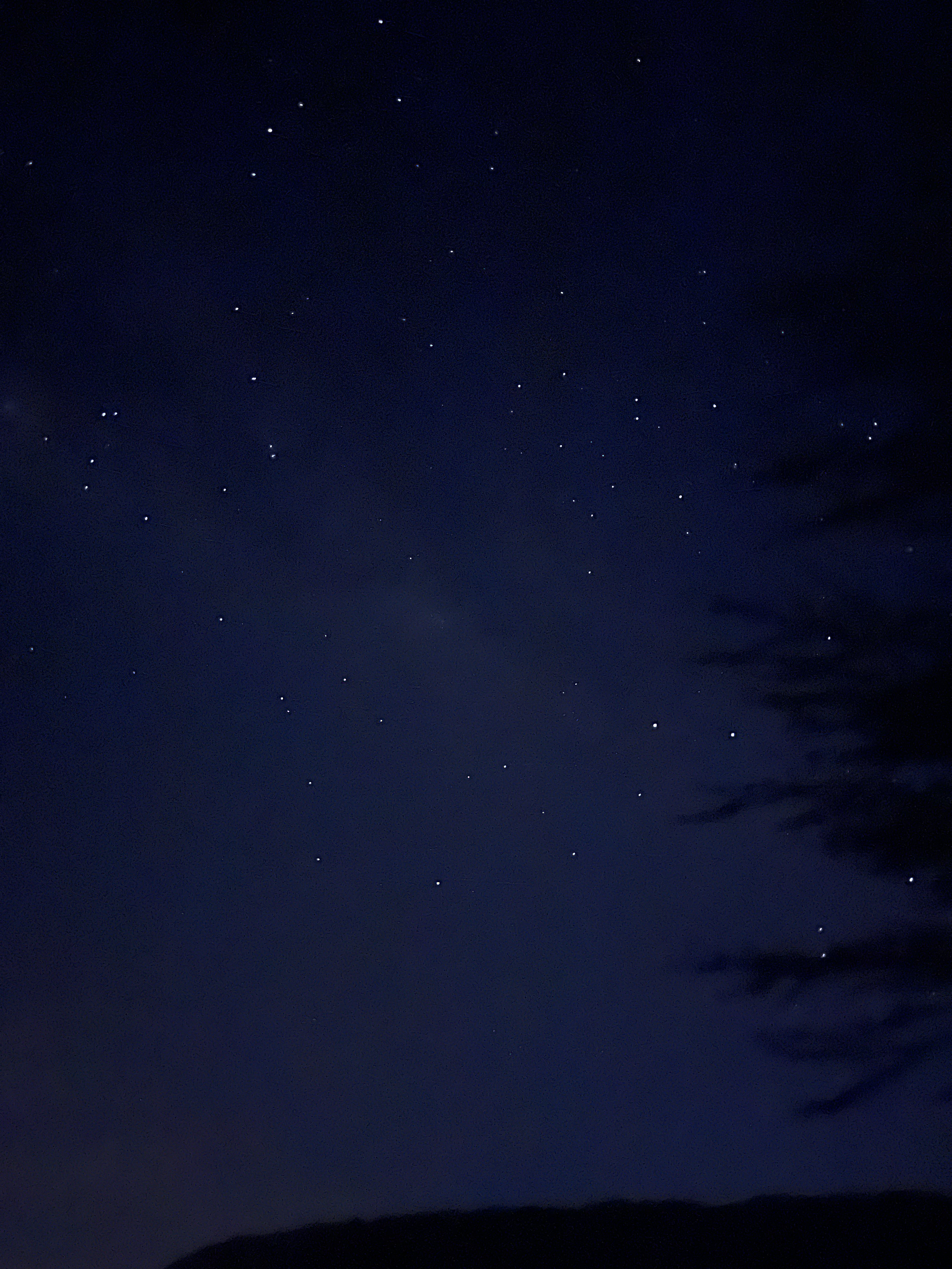 Céu estrelado durante o acampamento